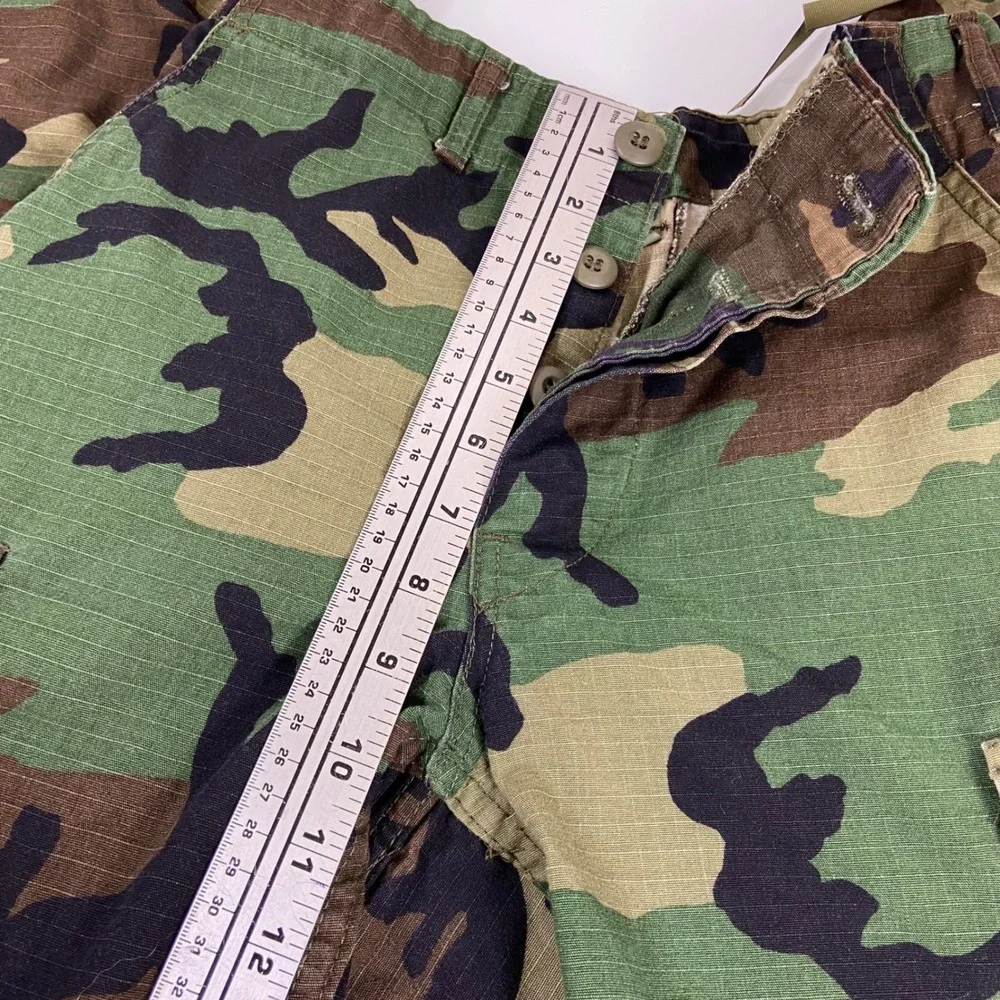 Military Mens XS Regular Green Woodland Camo BDU Cargo Pants Ripstop